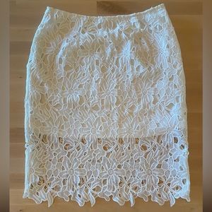 Dainty White Eyelet Skirt